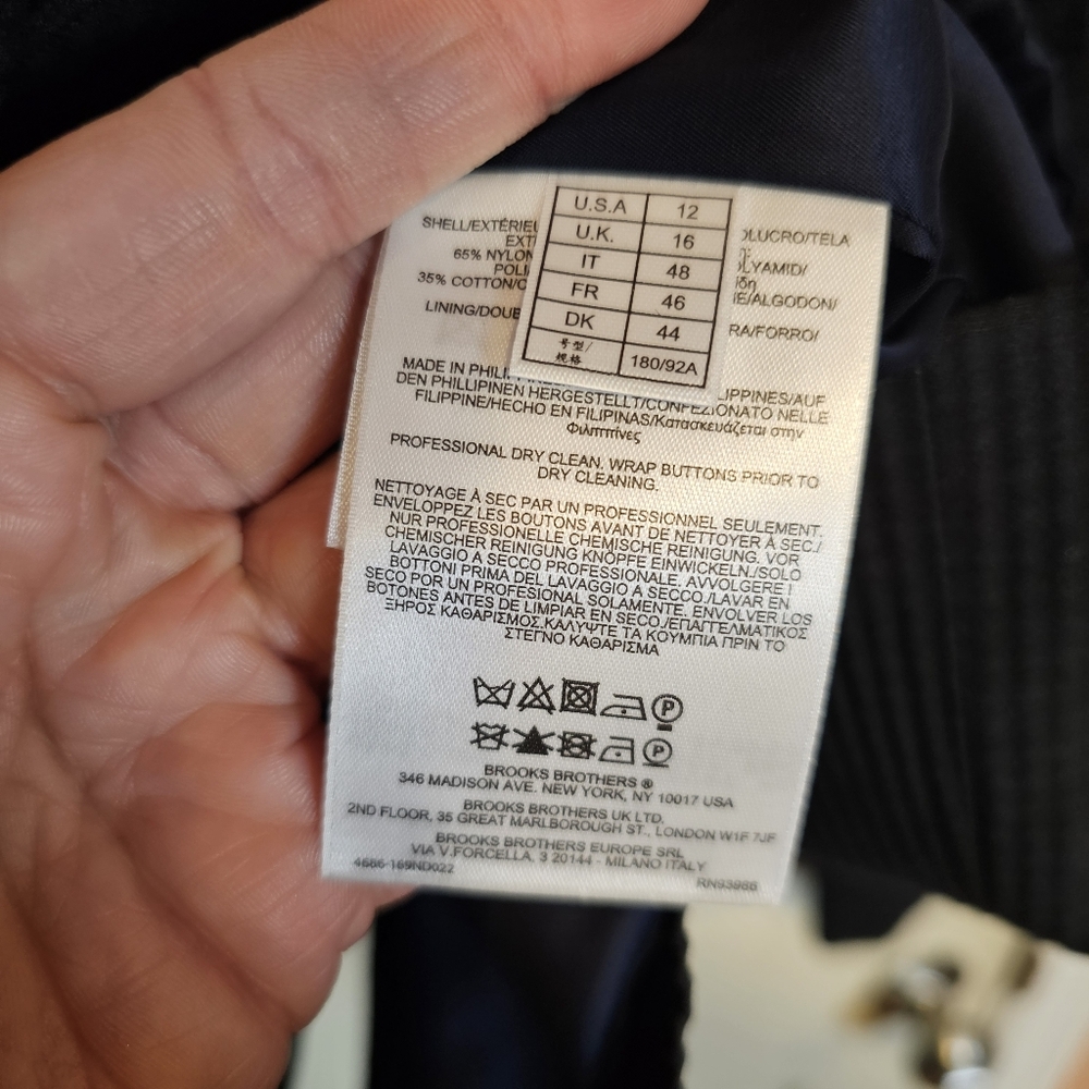 Brooks Brothers Ribbed Textured Double Breasted Money Business Jacket - Picture 5 of 10